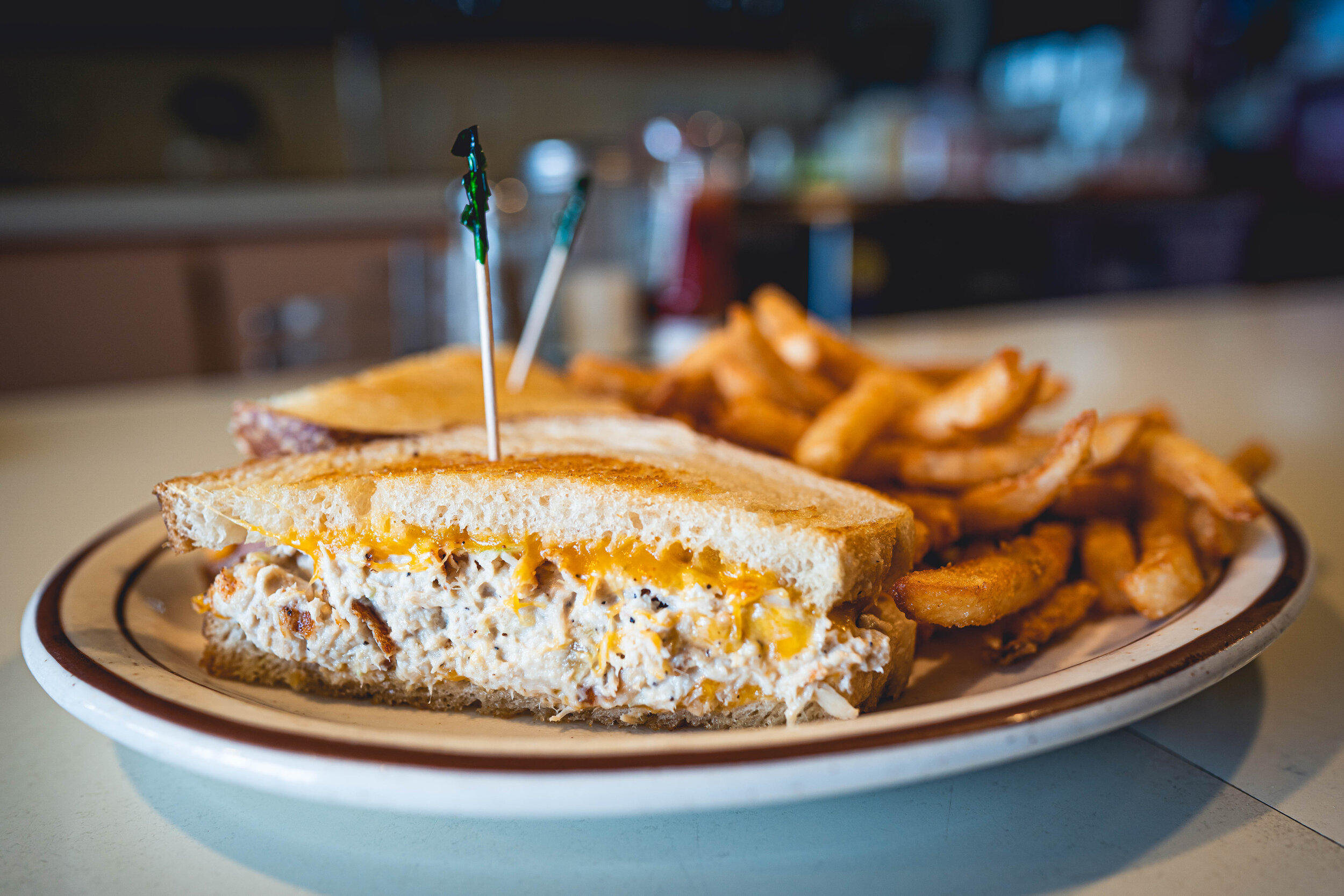 Tuna melt served at Dudley's Oldtown